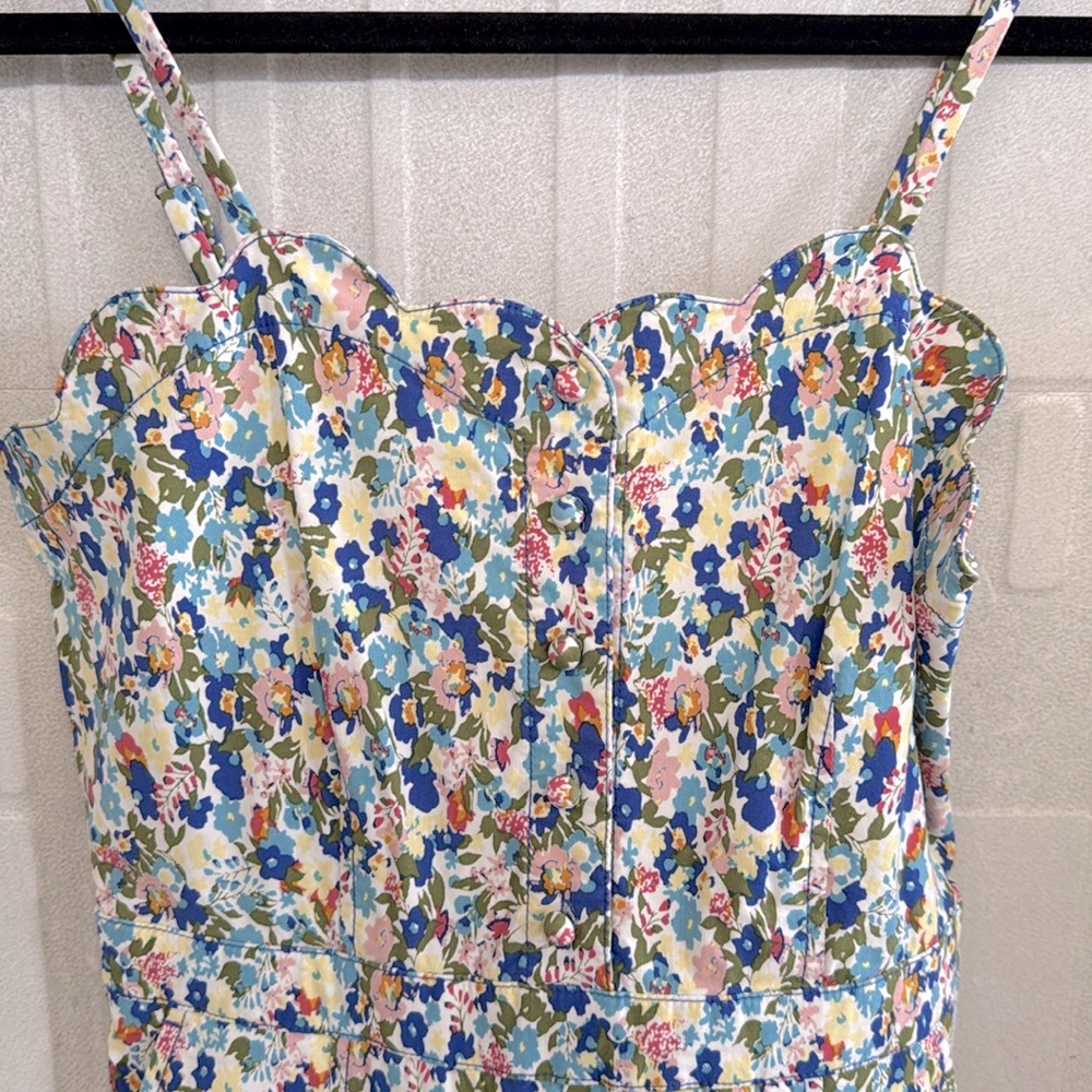 Floral Sleeveless Jumpsuit - Multicolor
